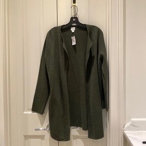 NWT JCrew Factory collarless sweater blazer, size small